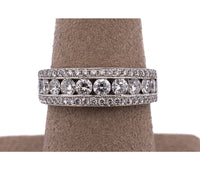 Women's 14k 1.35ct Diamond Three Row Band