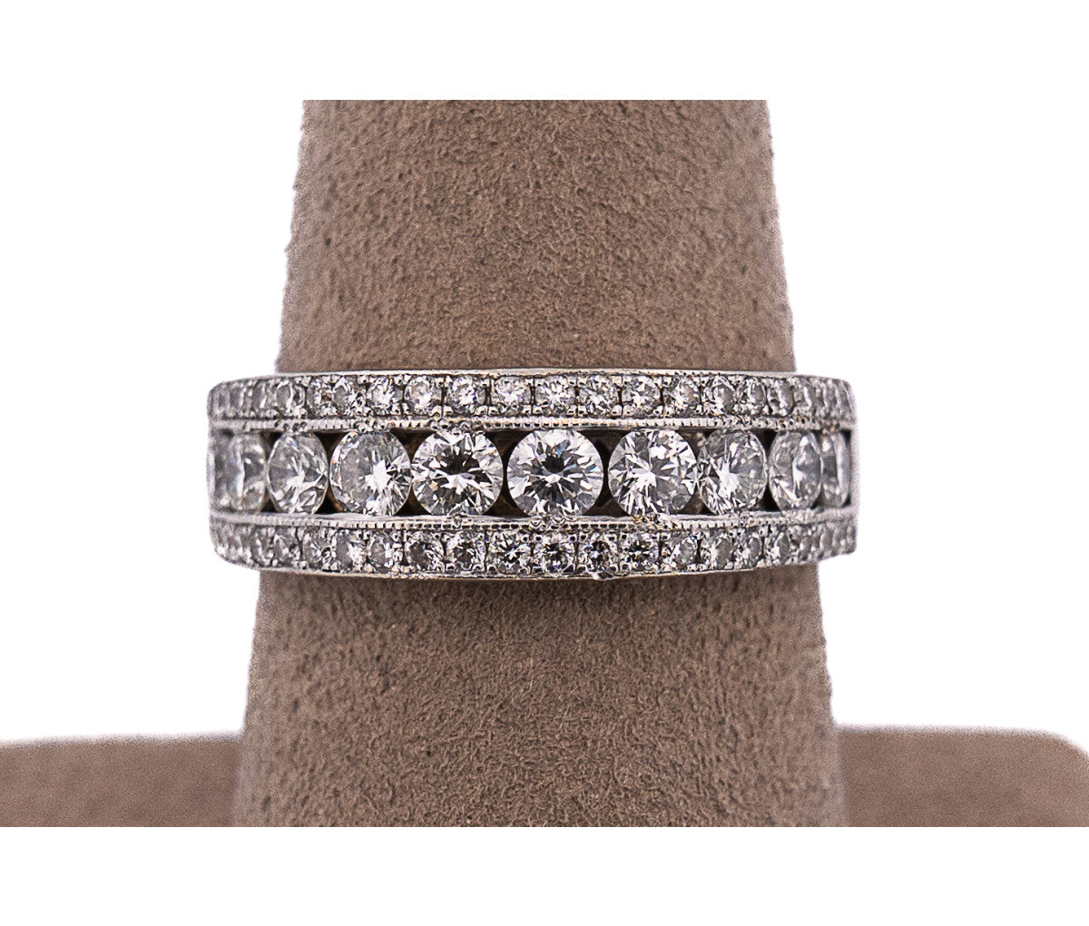 Women's 14k 1.35ct Diamond Three Row Band