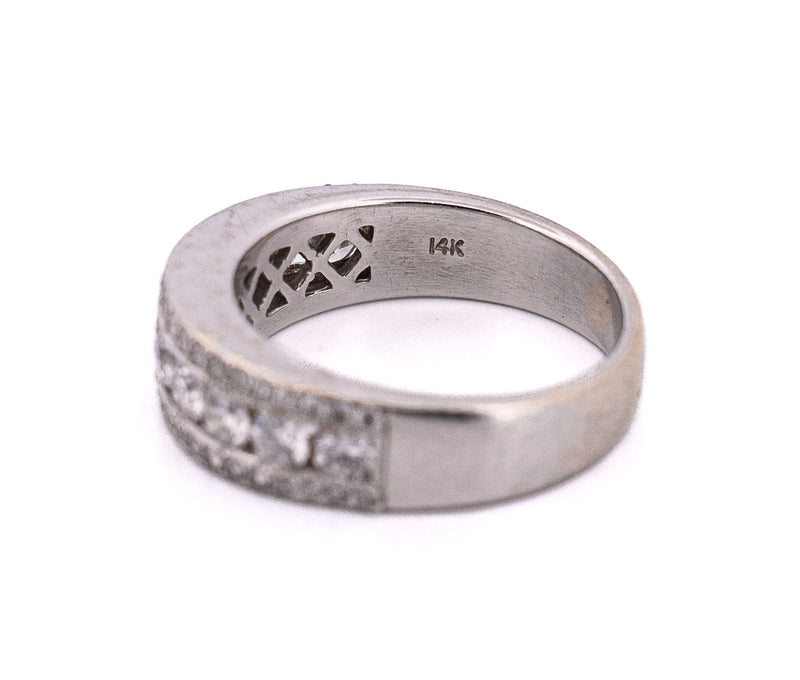 Women's 14k 1.35ct Diamond Three Row Band