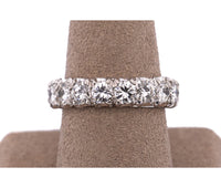 Platinum 3.9 CTW Round Natural Diamond Eternity Band