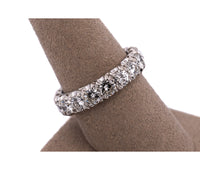 Platinum 3.9 CTW Round Natural Diamond Eternity Band