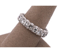 Platinum 3.9 CTW Round Natural Diamond Eternity Band