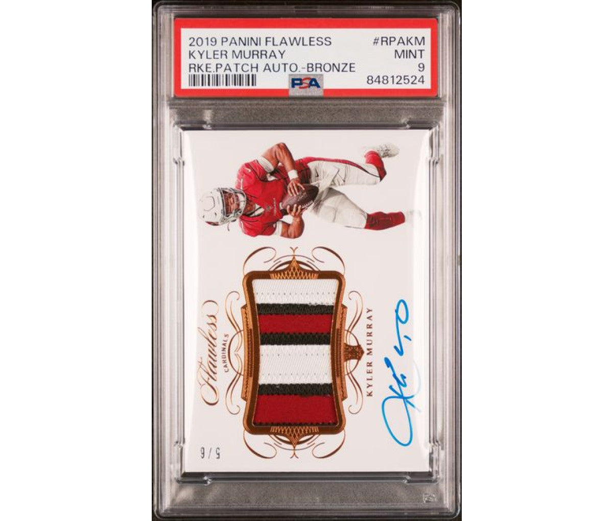 2019 Panini Flawless Kyler Murray RPA /6 PSA 9