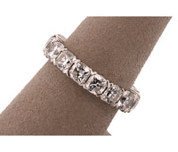 14K White Gold 5.92 CTW Cushion Cut Diamond Eternity Band