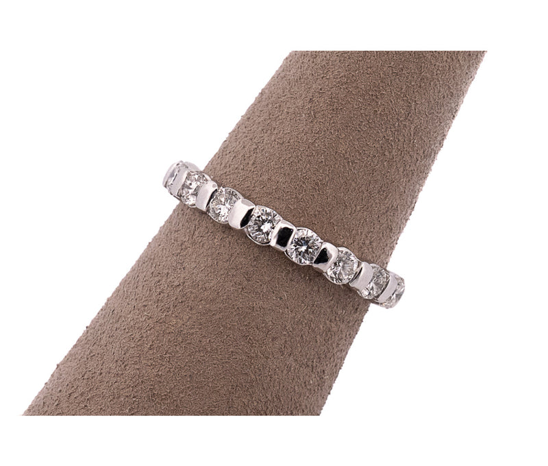 Women's 14k White Gold 2ct Diamond Eternity Band