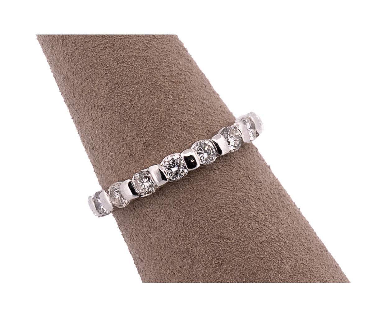 Women's 14k White Gold 2ct Diamond Eternity Band