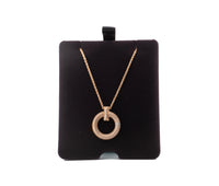 18k Rose Gold Tiffany and Co T1 Circle Pendant with Pavé Diamonds
