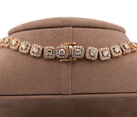 10k 25.72ct Diamond Necklace Weighing 28.4dwt