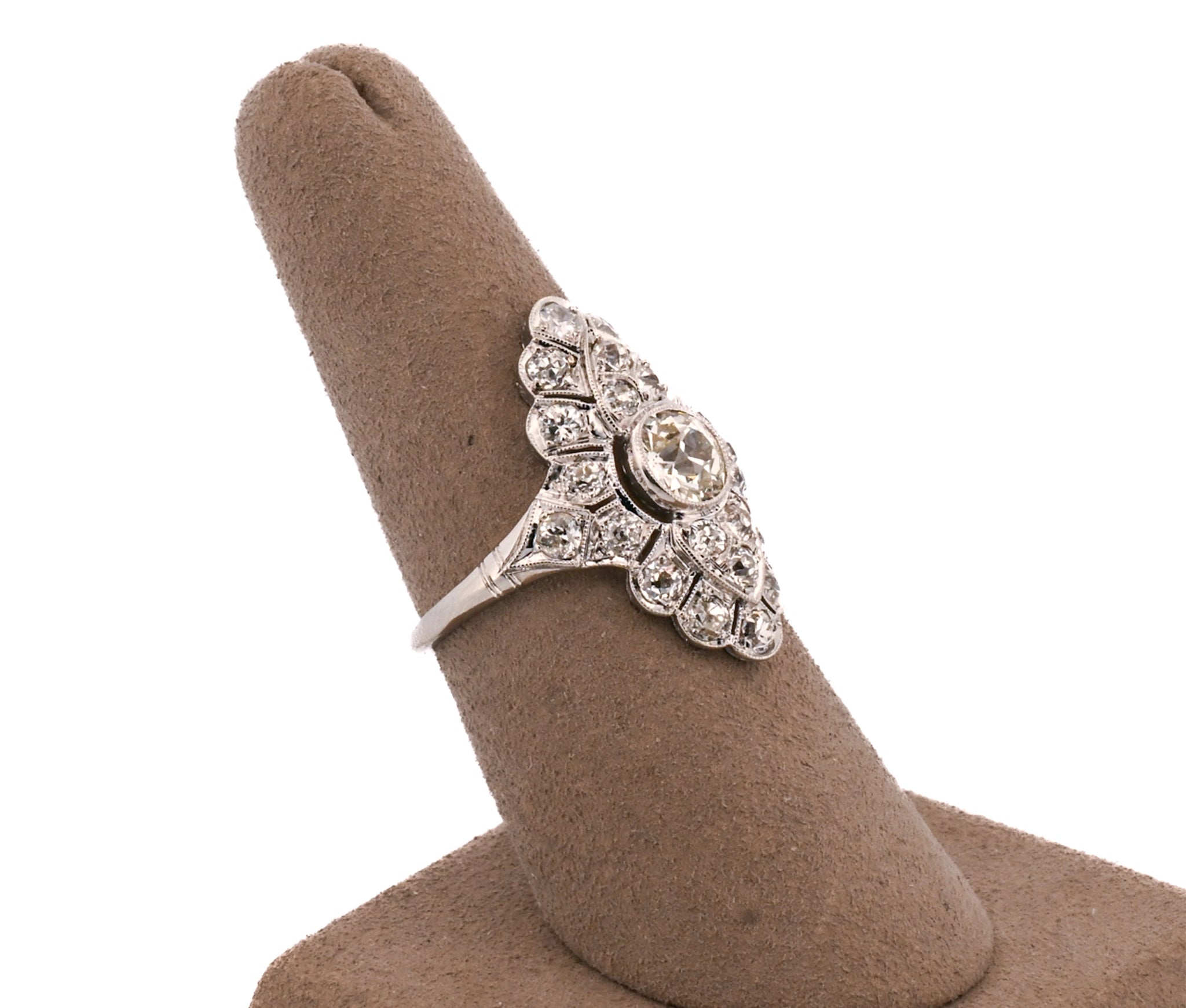 Jacob L. Brandt Art Deco Diamond and Platinum Ring