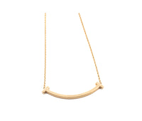18k Rose Gold Tiffany and Co T Smile Diamond Necklace