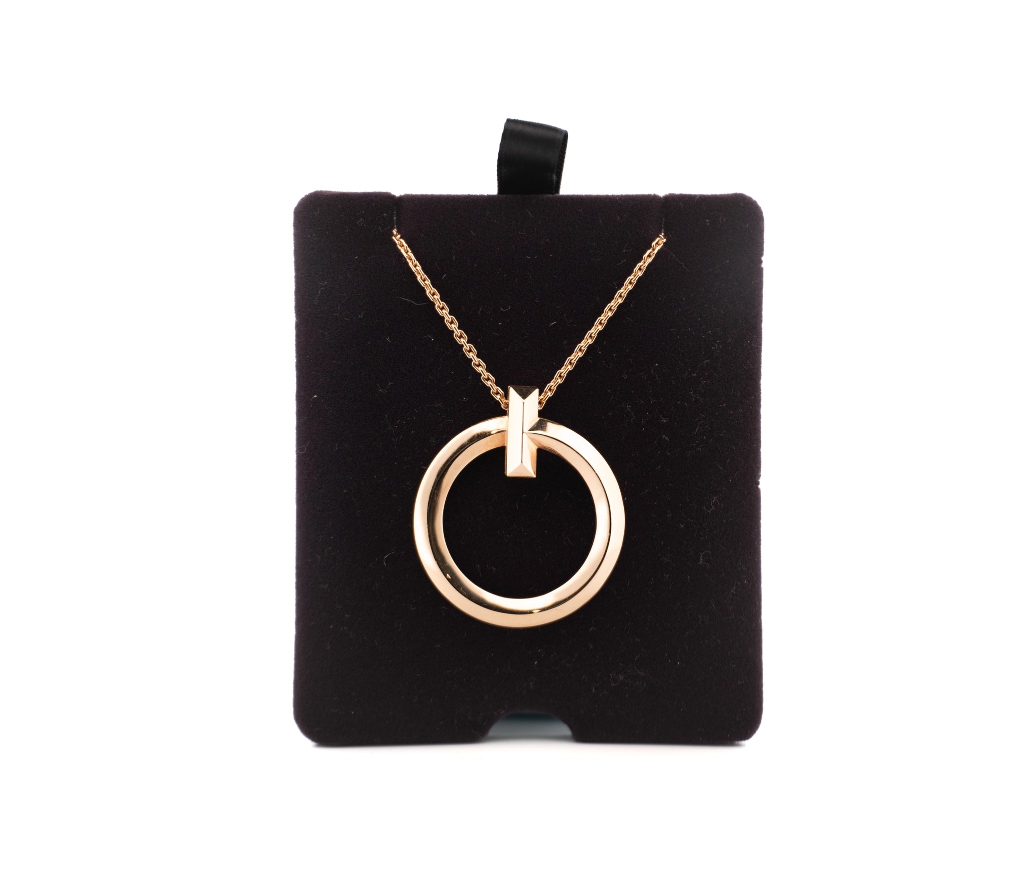 18k Rose Gold Tiffany and Co T1 Circle Pendant