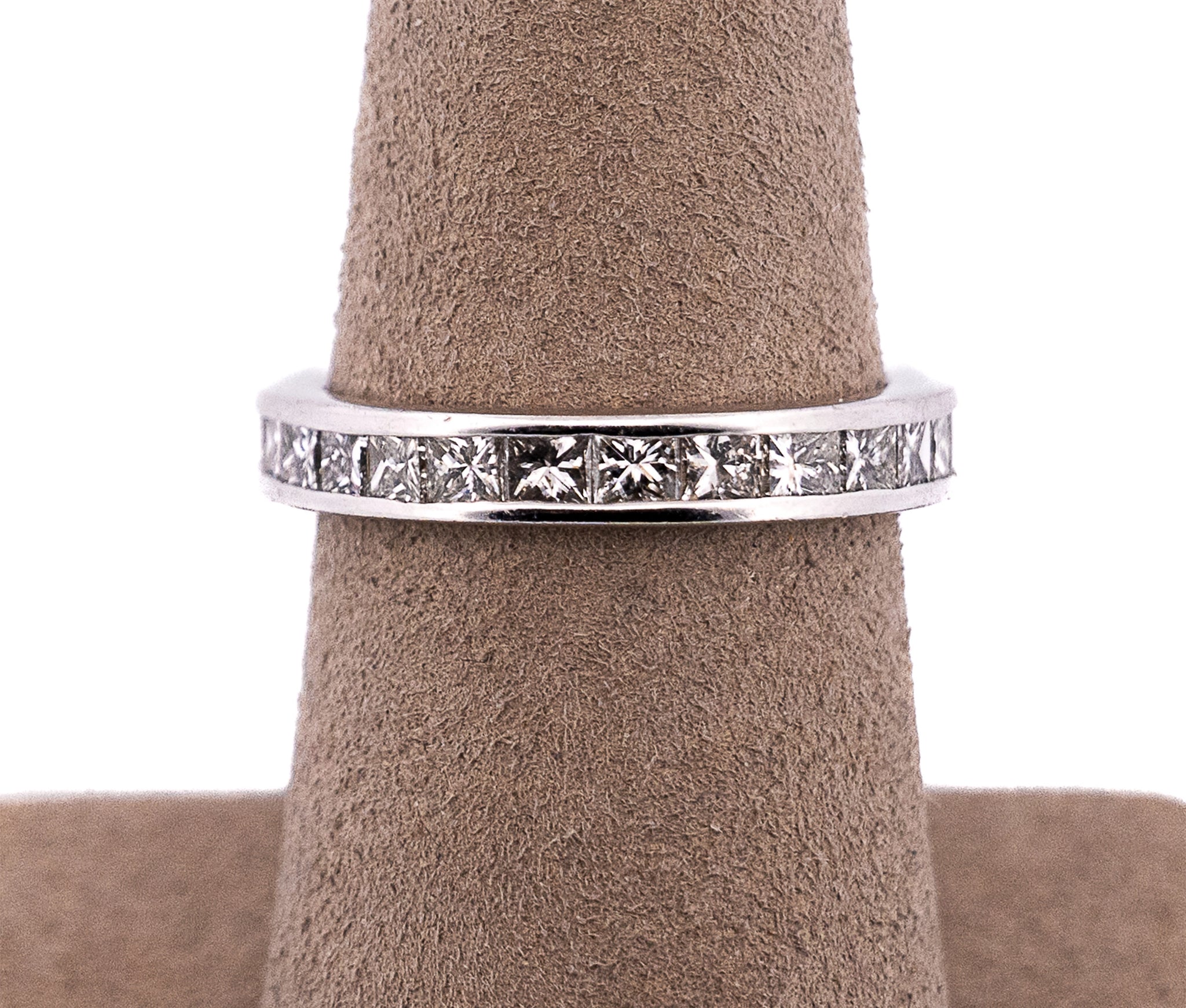Platinum 1.82ct Princess Cut Diamond Eternity Band  Princess