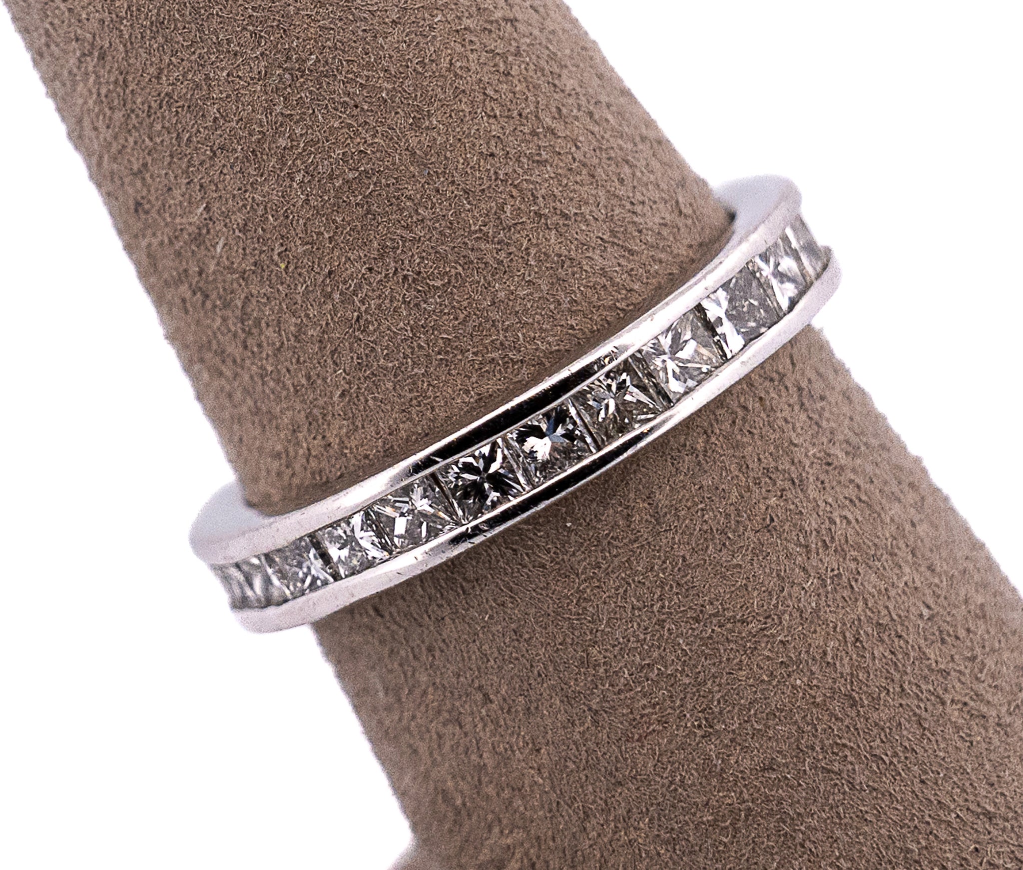 Platinum 1.82ct Princess Cut Diamond Eternity Band  Princess