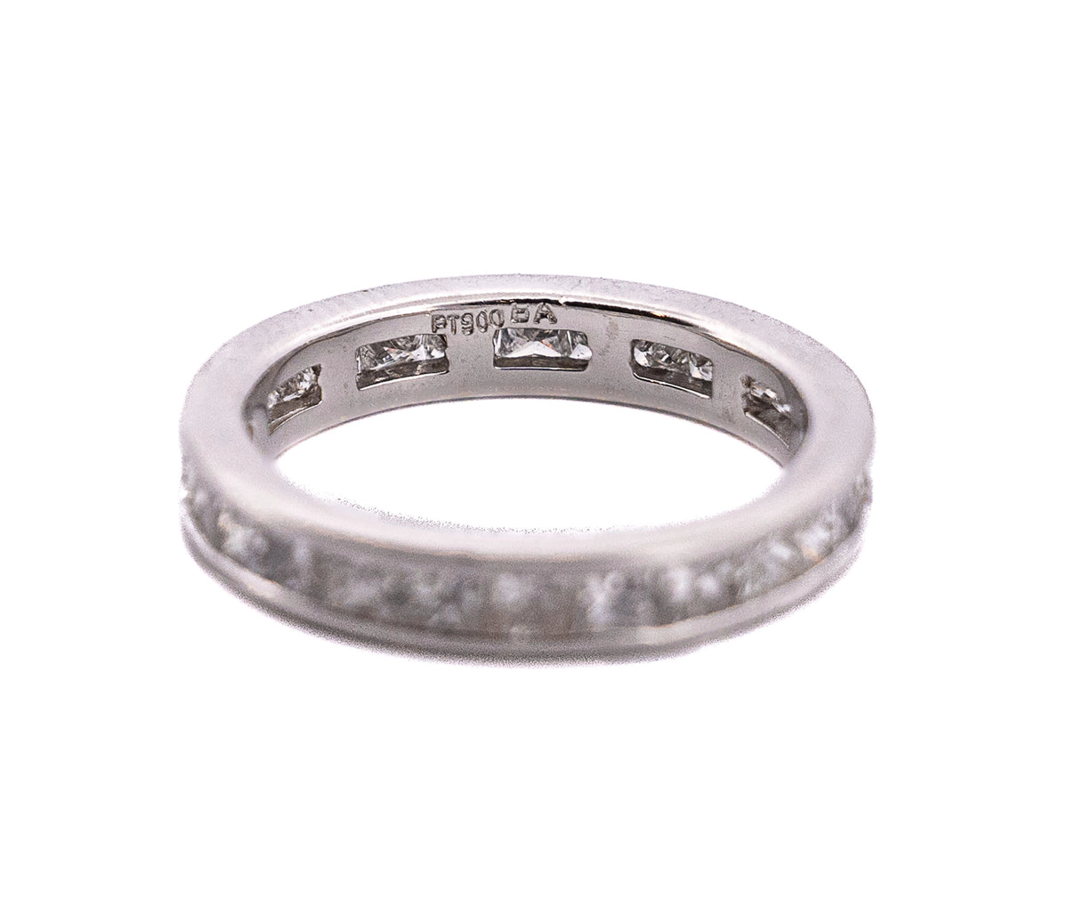 Platinum 1.82ct Princess Cut Diamond Eternity Band  Princess