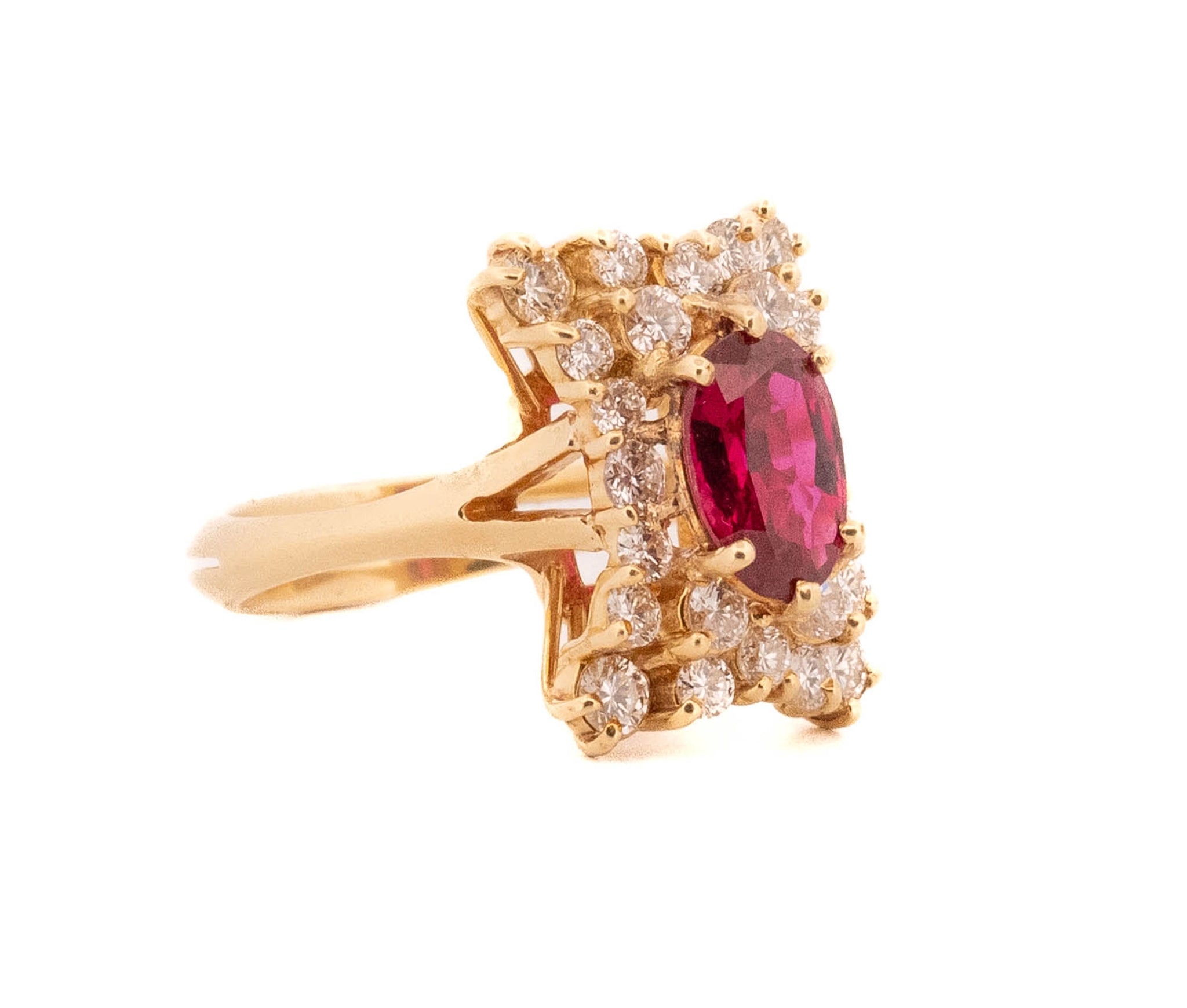 Gemstone 18K 2.43ct CTW Oval Rubys