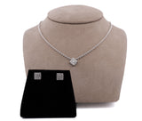 18kt White Gold Philippe Charriol "Alor" Diamond Stud Earrings & Necklace Set