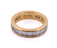 18K Yellow Gold 3.0 CTTW Emerald Natural Diamond Eternity Band