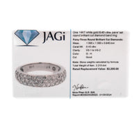 14k White Gold .43ct Diamond Band