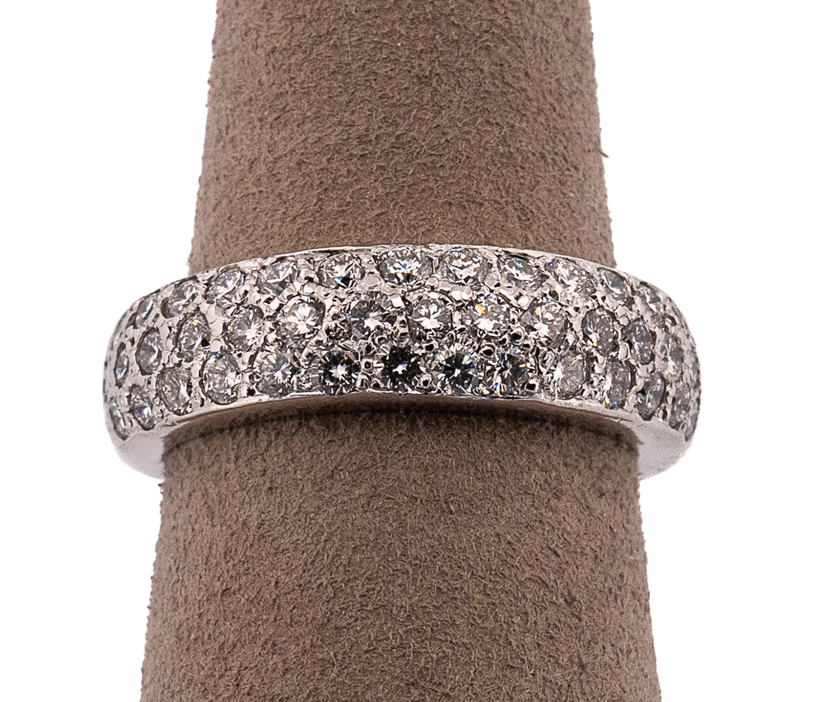 14k White Gold .43ct Diamond Band