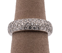 14k White Gold .43ct Diamond Band