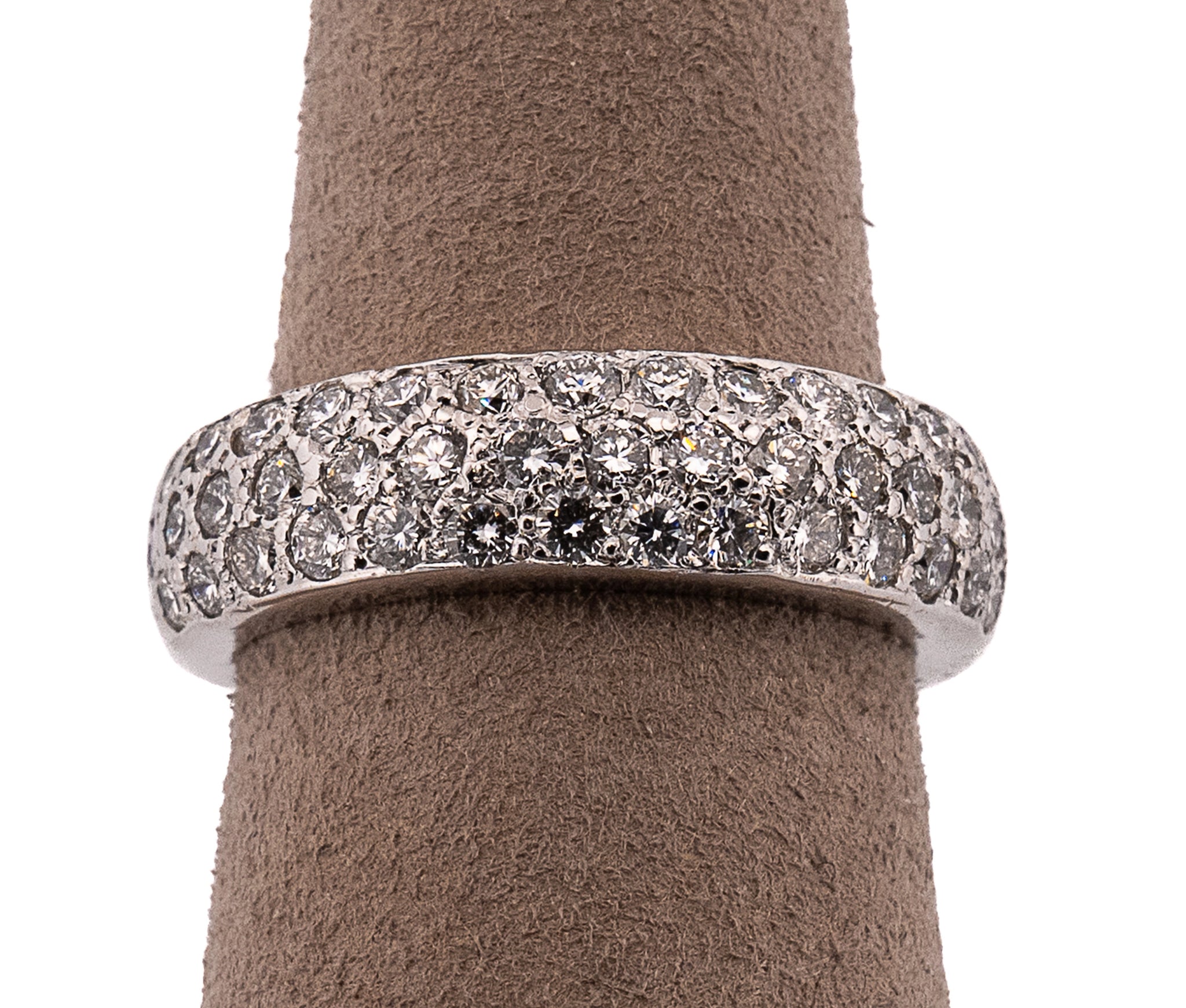 14K White Gold .43ct Diamond Band