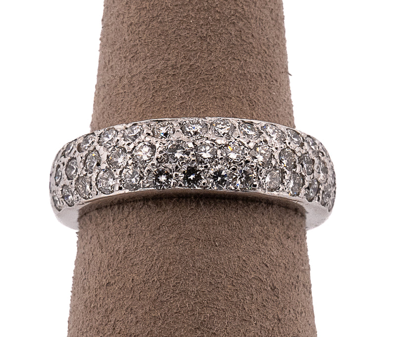 14k White Gold .43ct Diamond Band