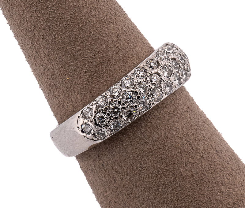 14k White Gold .43ct Diamond Band