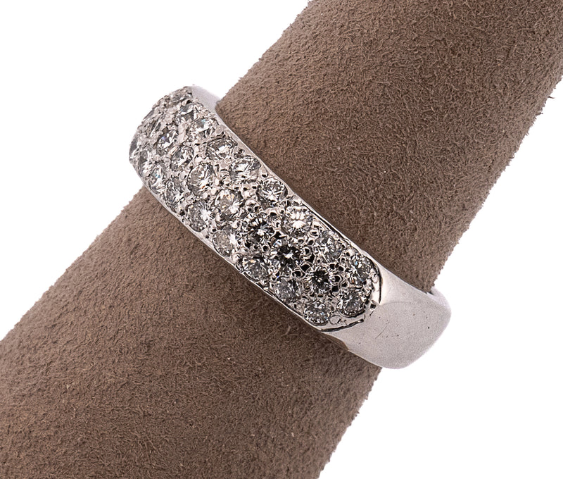 14k White Gold .43ct Diamond Band