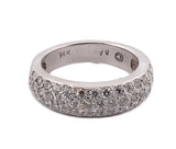 14K White Gold .43ct Diamond Band