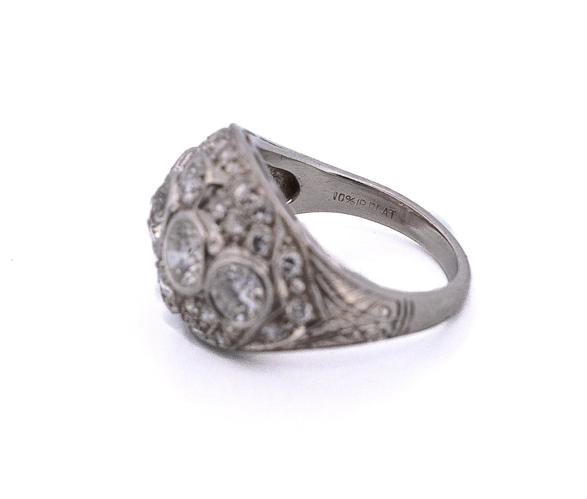 Platinum Original Art Deco 6.24ct Diamond Ring