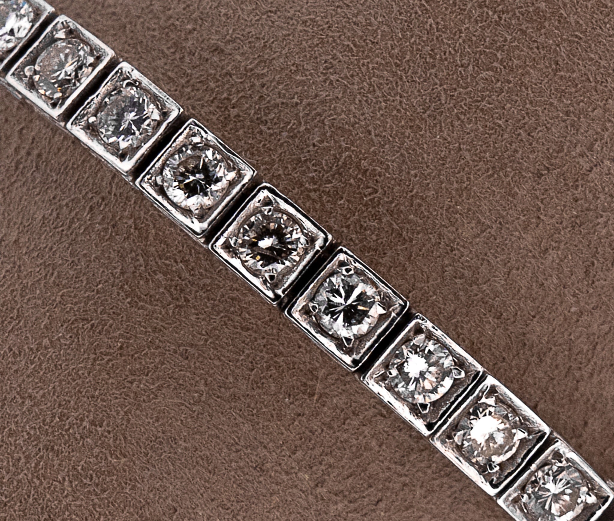 Platinum Omate Style Diamond Tennis Bracelet