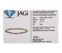 Platinum Omate Style Diamond Tennis Bracelet