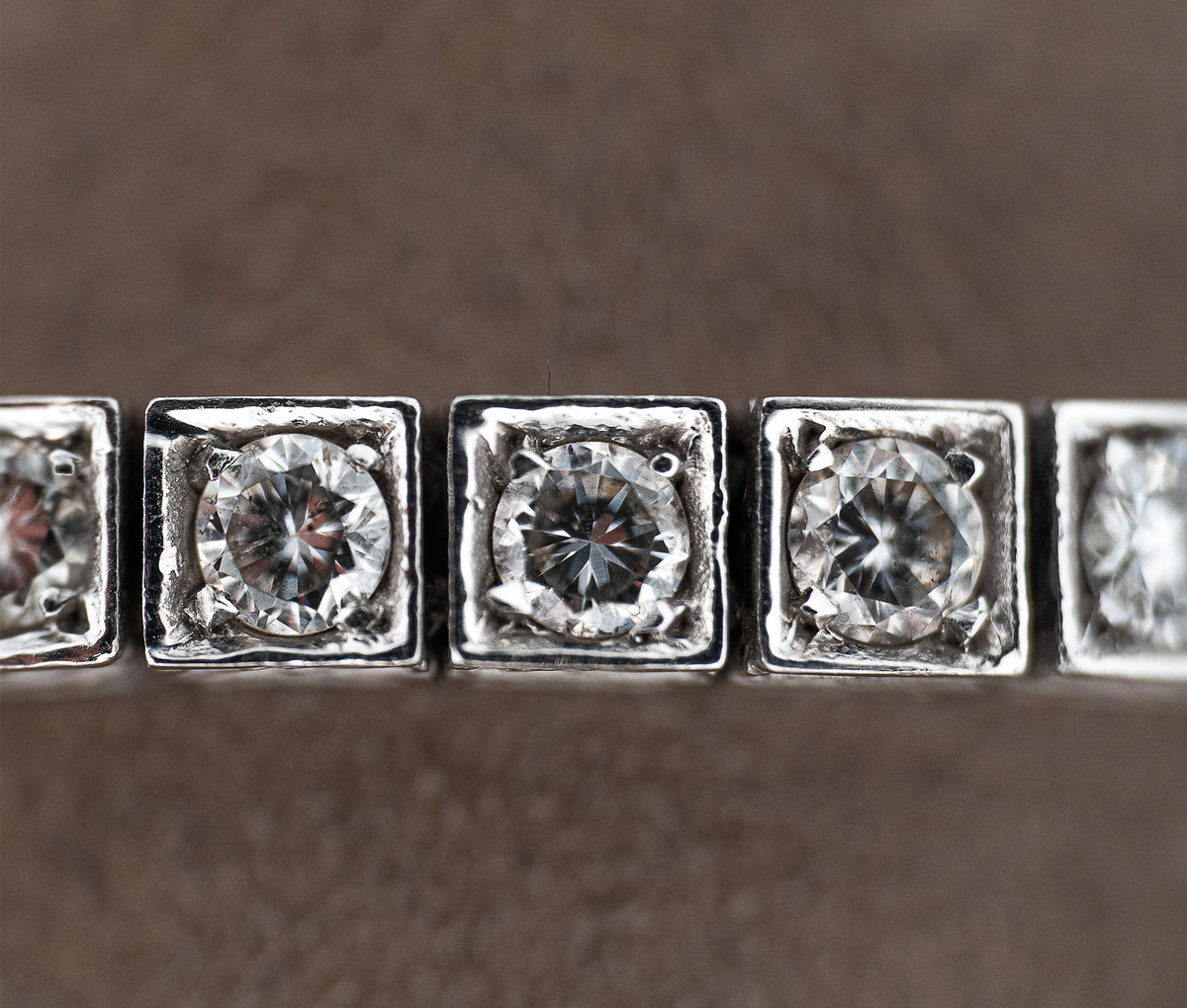 Platinum Omate Style Diamond Tennis Bracelet
