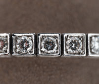 Platinum Omate Style Diamond Tennis Bracelet