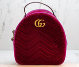 Gucci Velvet Matelasse GG Marmont Backpack