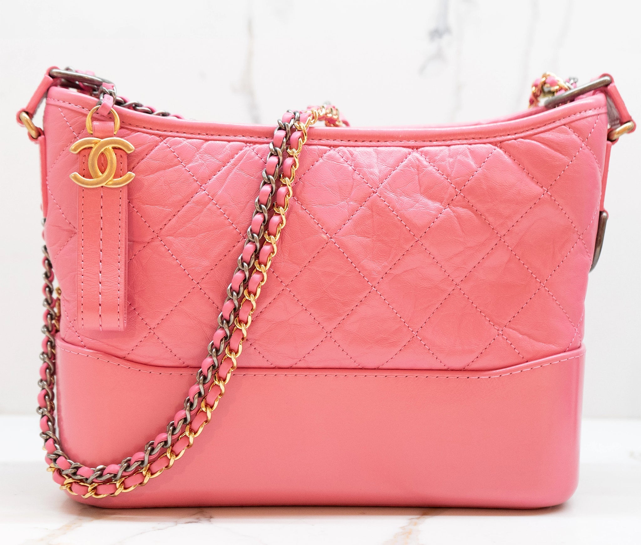 Chanel Pink Quilted Lambskin Medium Gabrielle Bag