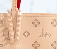 Christian Louboutin White Leather Perforated Large Cabata Tote