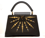 Louis Vuitton Black Leather Capucines PM
