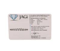 Charles Krypell Platinum 4.04ct Diamond Station Bracelet