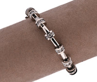 Charles Krypell Platinum 4.04ct Diamond Station Bracelet