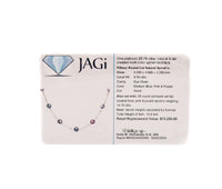 Platnium 23.75 Ct Natrual & Lab Created Multi Color Spinel Necklace