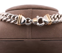 Tiffany and Co Sterling and 18k Gold Necklace and Bracelet Set