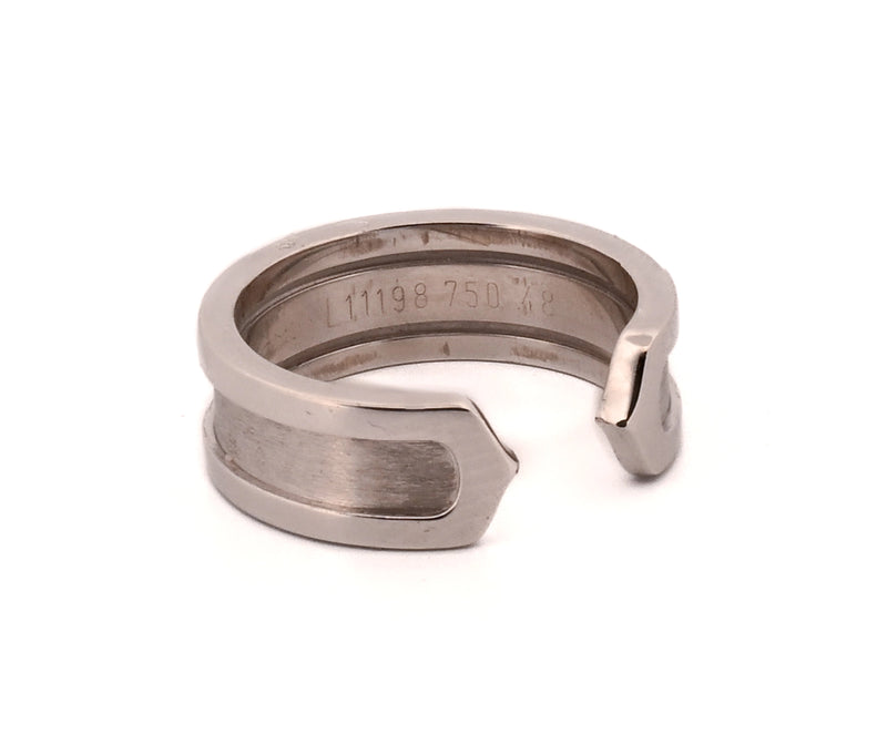 18K White Gold Cartier C De Cartier Ring