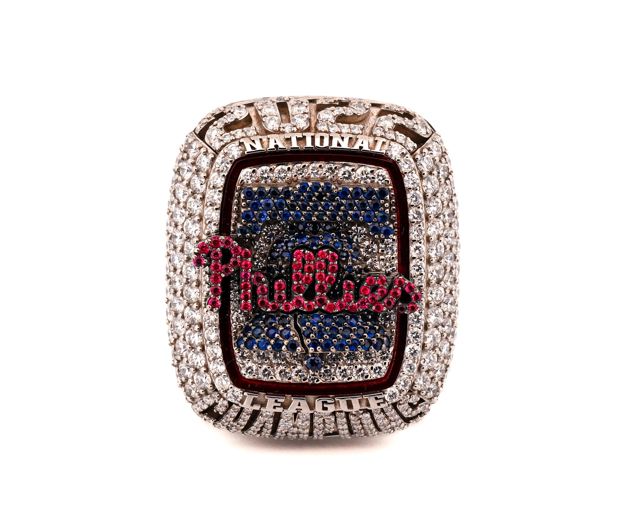 2022 Phillies NL Championship Ring: 10K, Diamond, Sapphire, and Ruby
