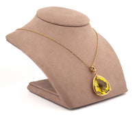 18K Yellow Gold Roberto Coin Lemon Quartz & Diamond Mauresque Enhancer Necklace