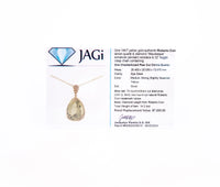 18K Yellow Gold Roberto Coin Lemon Quartz & Diamond Mauresque Enhancer Necklace