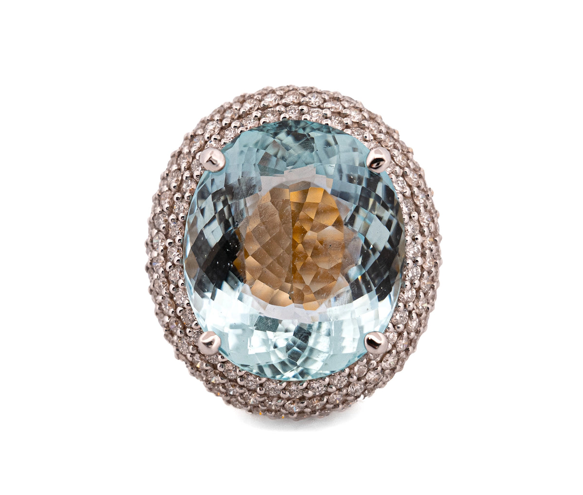 Gemstone 18K 25.32ct CTW Oval Aquamarines