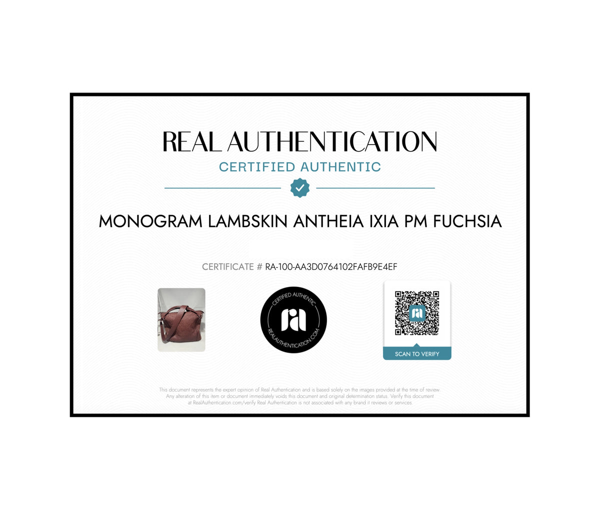 Louis Vuitton Burgundy Antheia Ixia PM