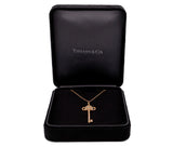 Tiffany & Co. 18k Diamond Fleur de Lis Pendant Necklace