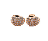Tiffany & Co. 18k Rose Gold Diamond Bean Earrings by Elsa Peretti